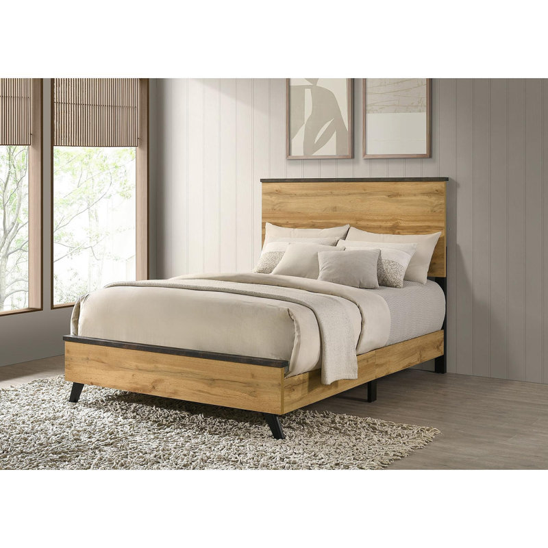 Georgina Natural Pine Full Panel Bed