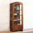 Brown Solid Wood + Tempered Glass Display Cases