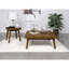 Table basse carrée en bois brun noyer