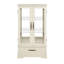 Vitrine lumineuse en verre avec tablettes réglables - Vitrine élégante à 2 portes et tiroir intégré, ampoule incluse - fini blanc-643497349