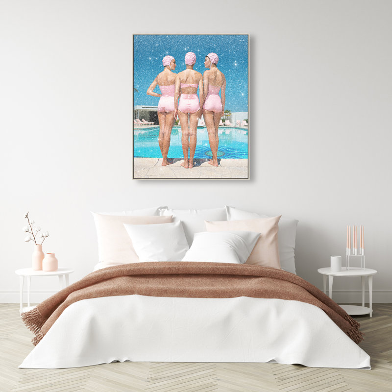 Pool Edge Canvas Fashion Print by Oliver Gal, Black Frame, 16 x 20, 30"H x 36"W, Gallery Wrapped