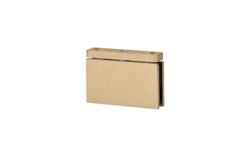 Top Or Bottom Mount Shower Door Hinge Glass To Curb Mount 3/8" and 1/2" Glass Thickness Antique Brass Finish, Antique Brass