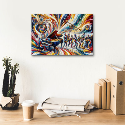'Jazzplotion' by Rich Monet Canvas Wall Art