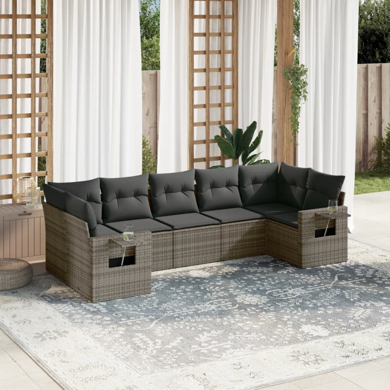 Ensemble de canapé de jardin Vidaxl gris