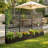 Metal Raised Garden Bed with Trellis, Garden Box for Vegetables and Flowers, Trellis Planter Box for Climbing Plants and Vines, Galvanized Raised Garden Bed, 72"x35" Black-748889372-748889375
