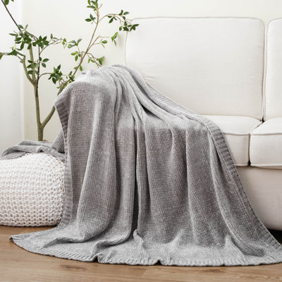 Chenille Knit Throw Blanket, 51"x67"
