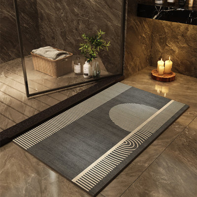 Tapis de salle de bain en pierre Diatomaceous Earth