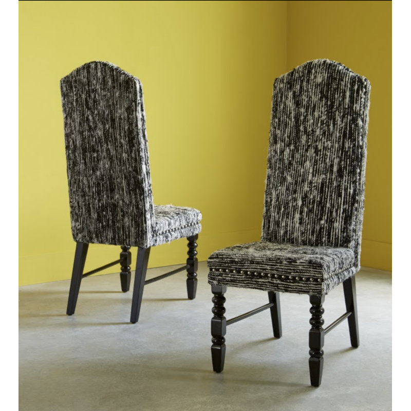 Manhattan Seating Upholstered Side Chair in Black/Beige