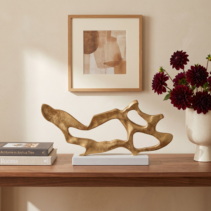 Pepita Golden Drift Abstract Sculpture