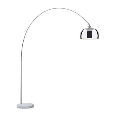 Nael 200cm Silver Arched Floor Lamp