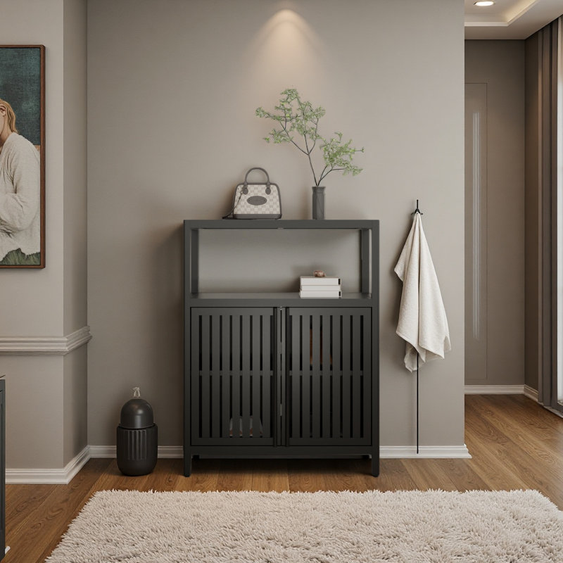 Armoire de rangement en bambou de grande capacité pour salle de bain