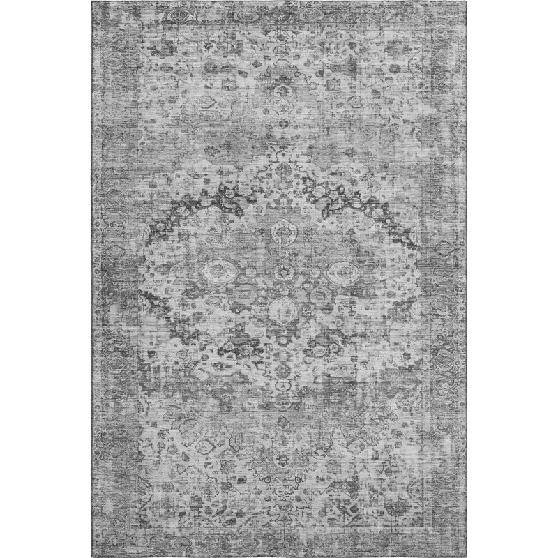 Premium Machine Washable Lubbers AMF1755 Border Rug, Rectangle 3' x 5'