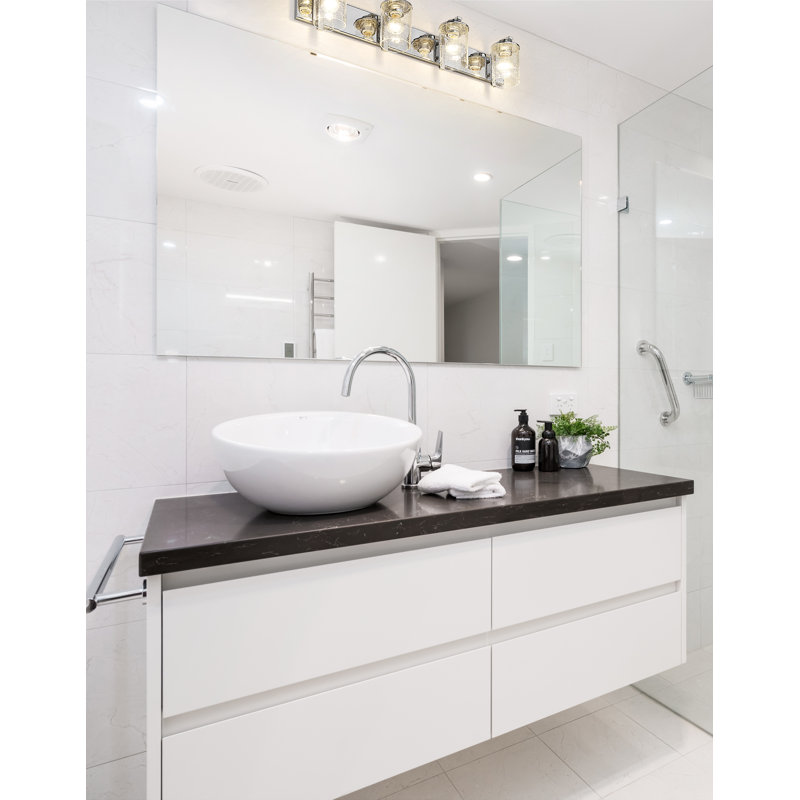 Éclairage de salle de bain à intensité variable 4 lumières Anatolie, Chrome