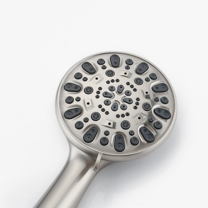 Pomme de douche double multifonction, Nickel brossé