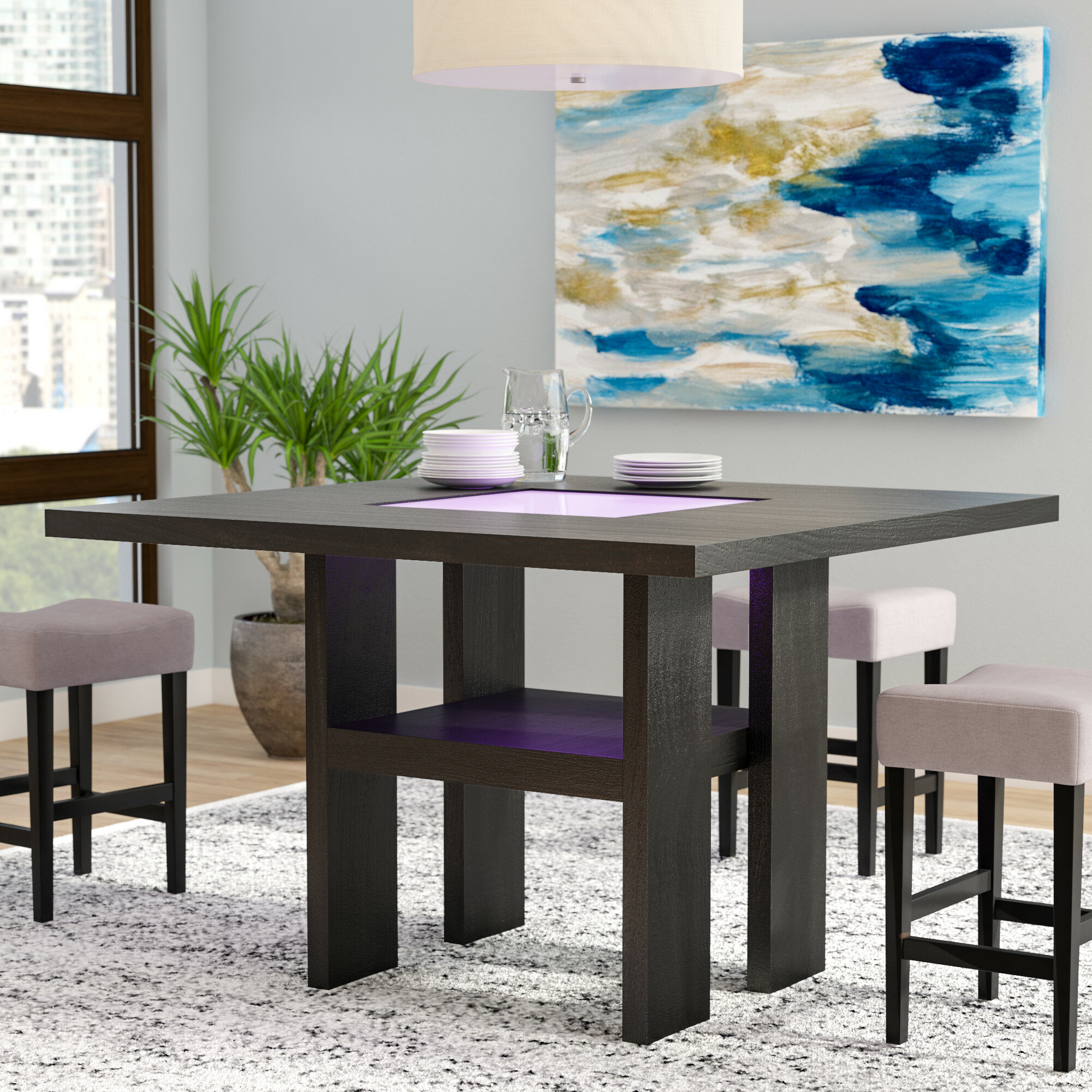 Counter height square online dining table