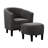 Aricely Upholstered Barrel Chair with Ottoman-1571073324