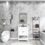 Meuble-lavabo autoportant 36 po blanc avec lavabo en céramique 36 po-542277298