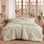 Ensemble d'édredon pour lit très grand et bohème 3 pièces Beige Shabby Bedding