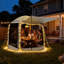 Screen House Tent, 6 x 6 ft, 4-6 Person Pop Up Screen Tent with Extended Awning, Portable Screened in Canopy with Carry Bag, Netting Sides, for Patio, Backyard, and Outdoor Activities, Beige