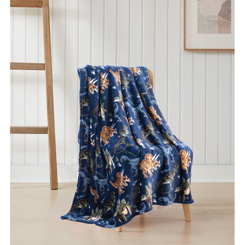 Collection de jeté en flanelle pour enfants, Copains dinosaures