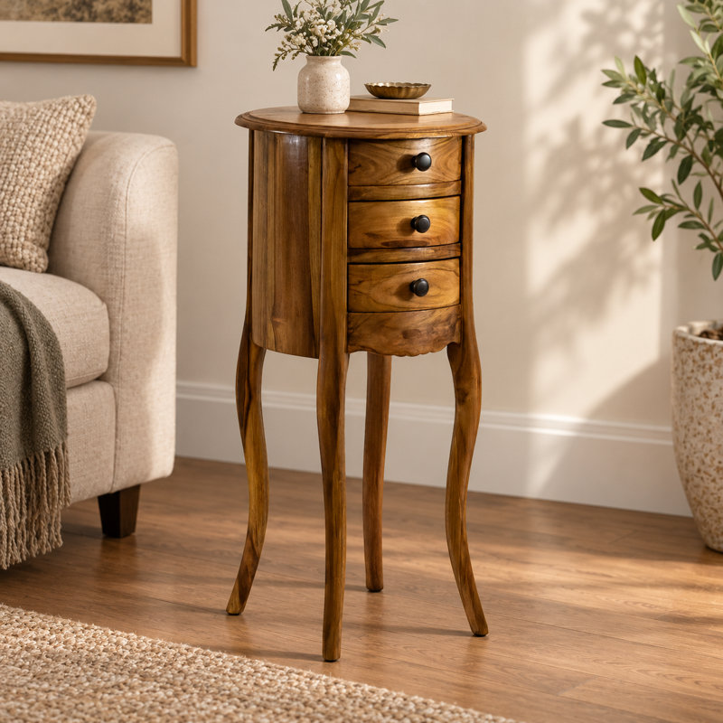 Solid Wood End Table