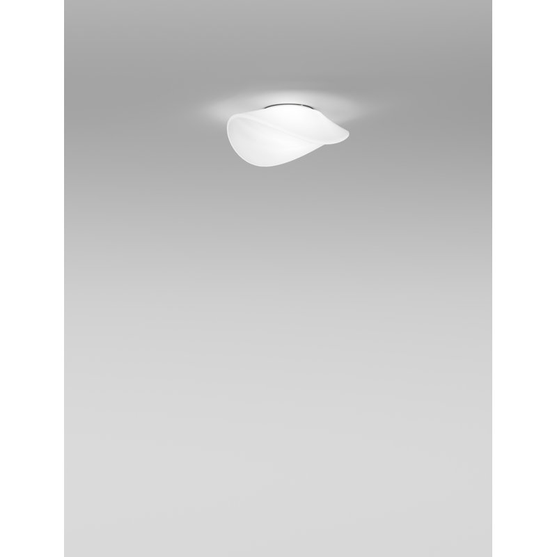 Balance Ceiling/Wall Lamp G White Glossy Glossy White E26 Ul, 4" H x 9" W x 8" D, E12/Candelabra, 1 Light
