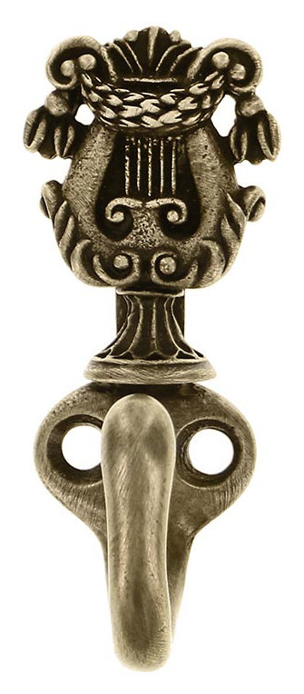 Sforza Wall Hook, Antique Brass