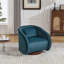 Fauteuil d'appoint pivotant en tonneau, fauteuil pivotant rembourré en velours compact de luxe à 360 degrés pour le salon, la chambre à coucher et le bureau à domicile-1892221597