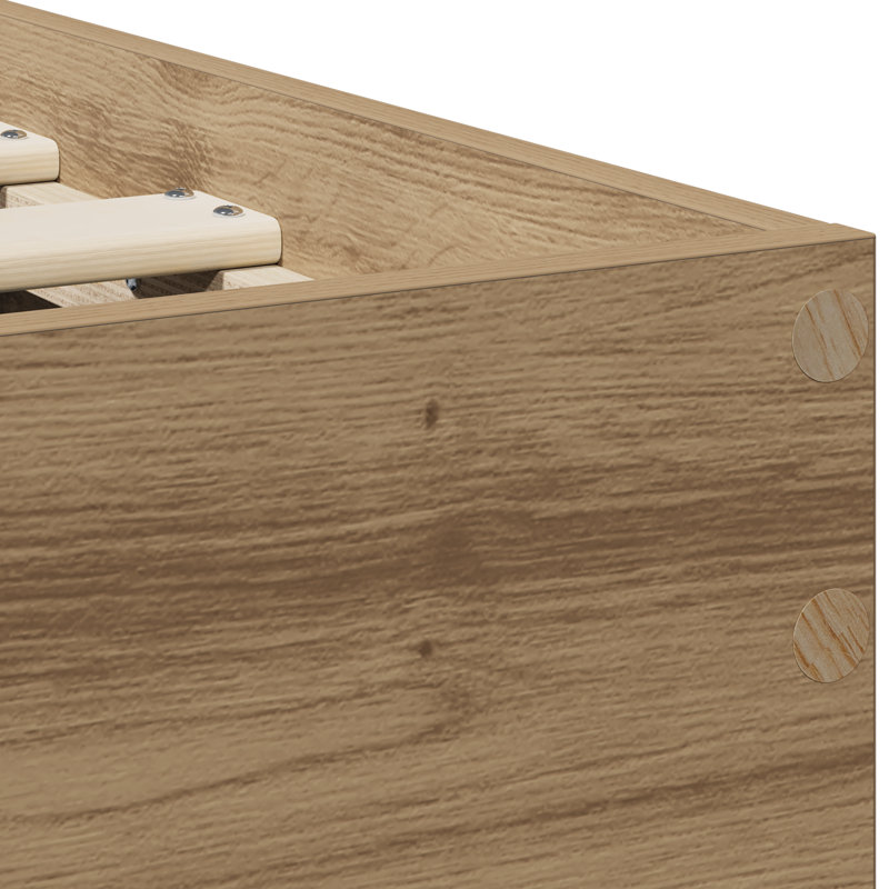 Bed, Artisan Oak, European Single (90 x 200 cm)