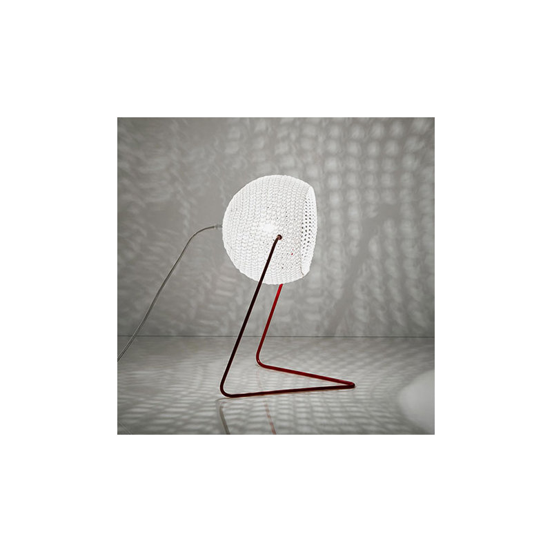 Metal Table Lamp, Red