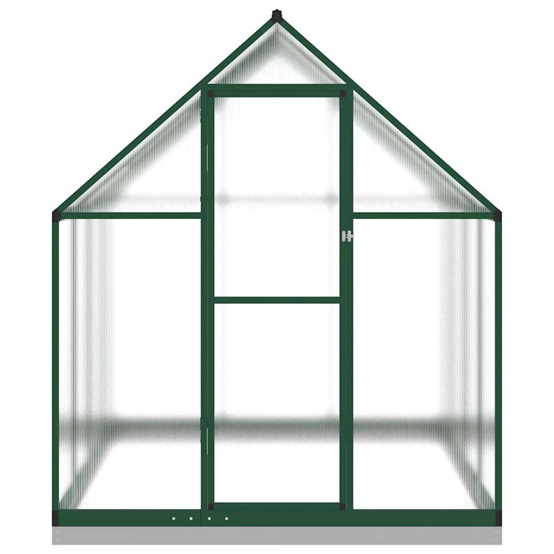 Chantele 7.5 Ft W x 5.5 Ft D Greenhouse, Green, 202cm H x 224cm W x 169cm D