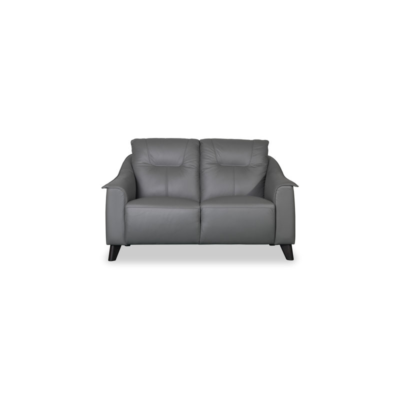 Naples Genuine Leather Sofa, Grey, 2