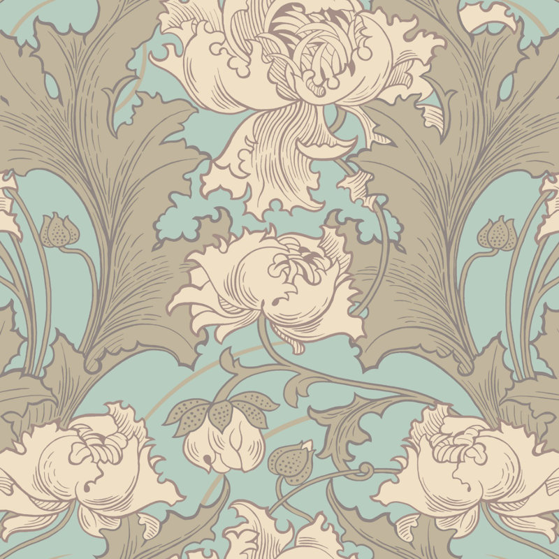 Boråstapeter Siri Wallpaper, Blue/Beige