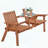 Outsunny Wooden Patio Bench with Center Table and Umbrella Hole-425534877