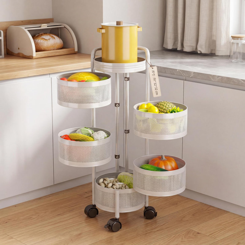 34cm W Steel Storage Rack, Matte Black, 93 cm H x 34 cm W x 34 cm D