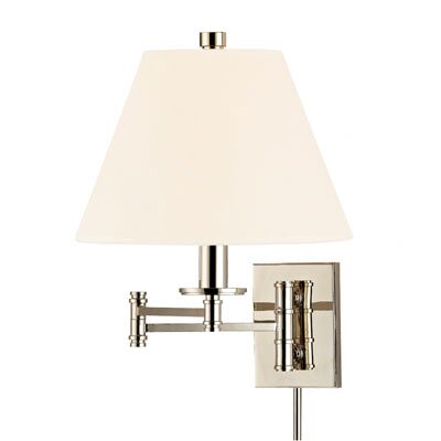 Claremont Swing Arm Lamp -  Hudson Valley Lighting, 7721-PN-WS