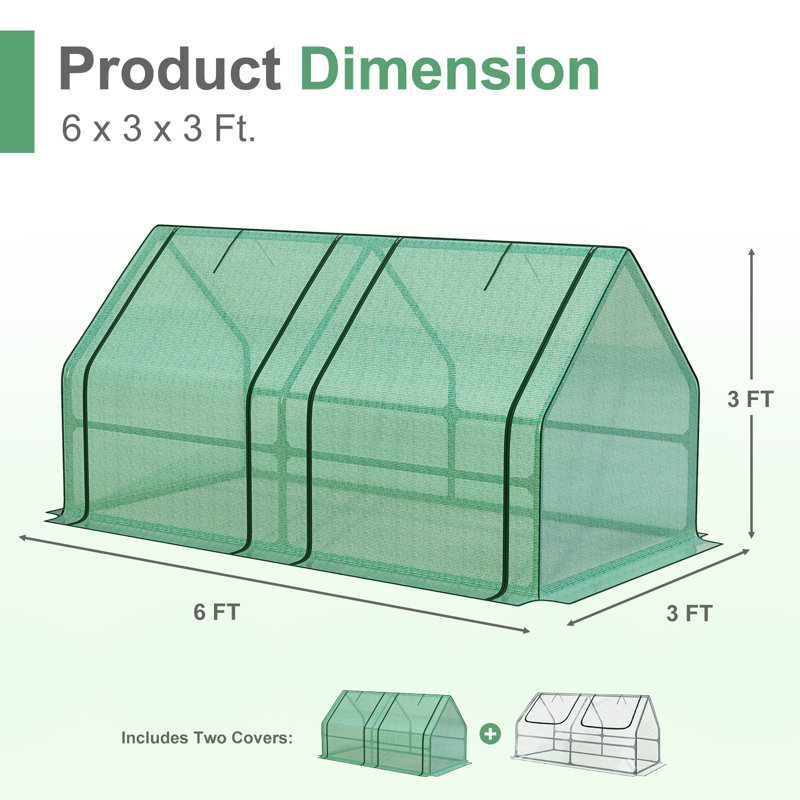 6' W x 3' D Greenhouse