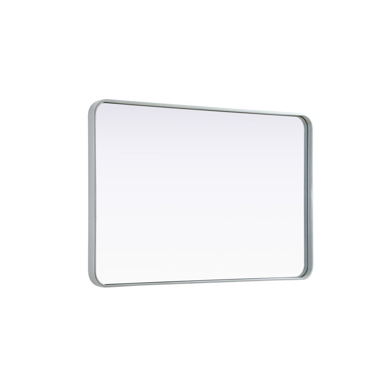 Erath Contour Metal Mirror, Silver, 42" x 28"