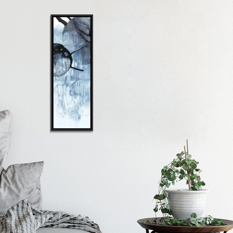 «Dripping Circles II», reproduction sur toile, H 36 po x l 12 po x P 1,5 po, Toile avec cadre noir