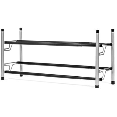 2-Tier DIY Shoe Rack Organizer – Sturdy Metal Shoe Storage for Entryway, Closet & Bedroom | Space-Saving Wide Free-Standing Shoe Shelf