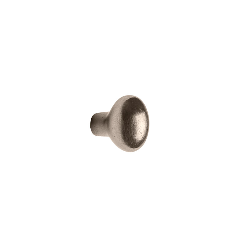 Egg Bronze Oval Knob, White Bronze Brushed