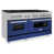 Satin Stainless Steel and Blue Matte