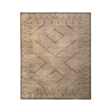 Hand-Knotted Classic Rug Beige-Brown Blue Pattern
