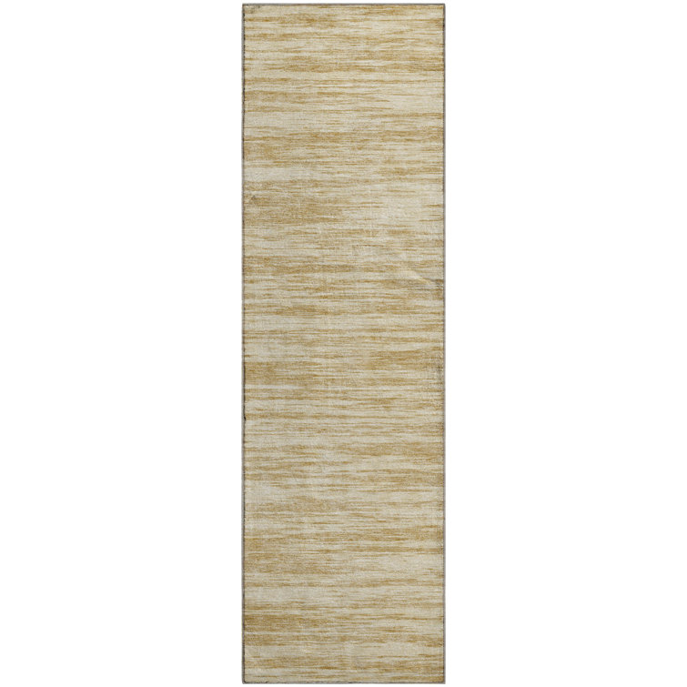 Premium Machine Washable Prisco Gold Rug