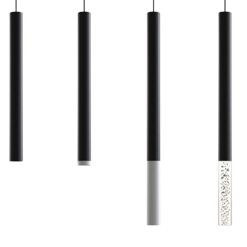 Novo Tall - Bubble Diffuser - Acrylic Single Pendant, Matte Black