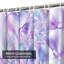 Rideau de douche abstrait à motif de fleurs abstraites avec 12 crochets-715326638