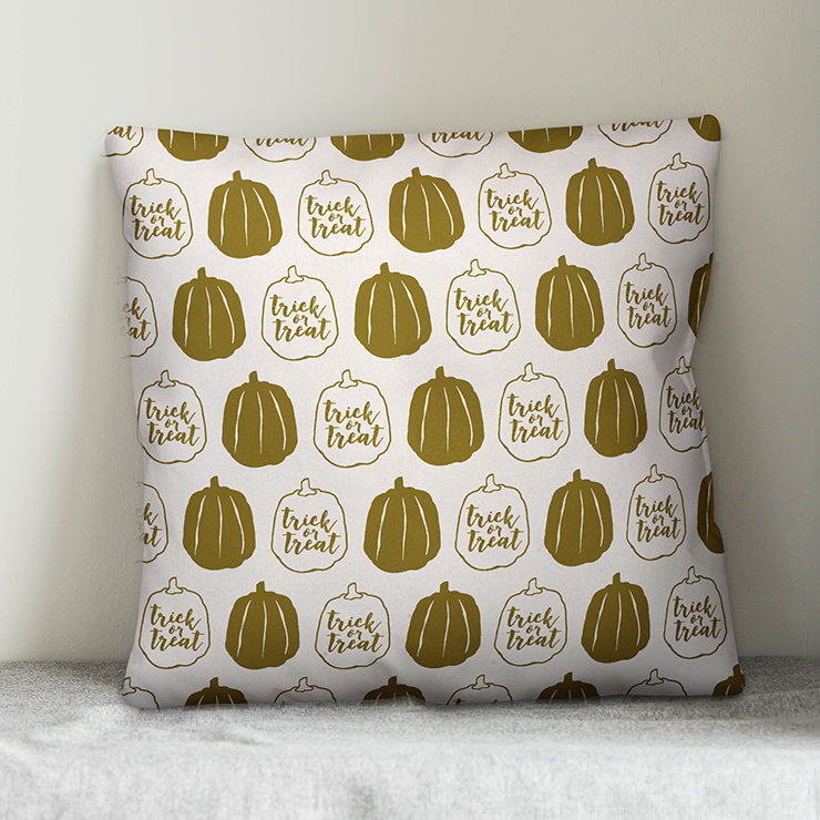 Coussin citrouilles, Intérieur