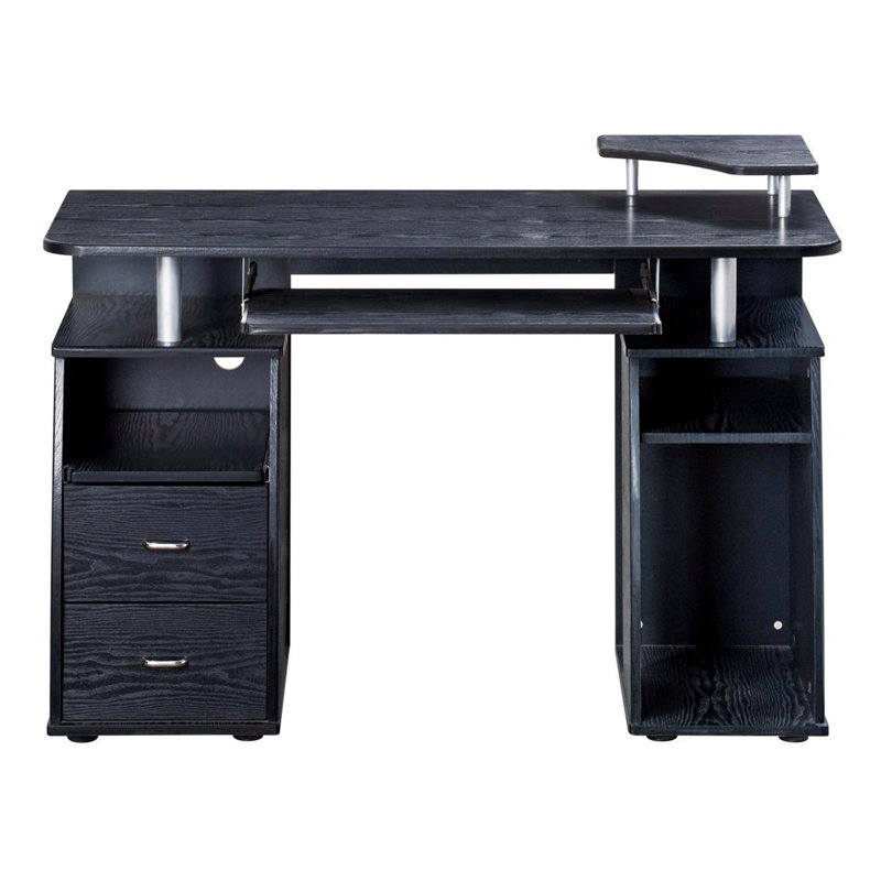 Bureau d'ordinateur complet avec rangement, Espresso