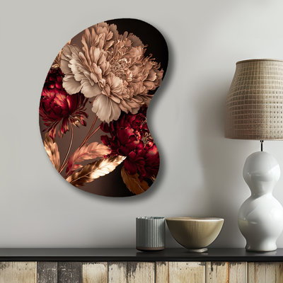 Reese - Floral Boom Shape - Art mural métallique asymétrique