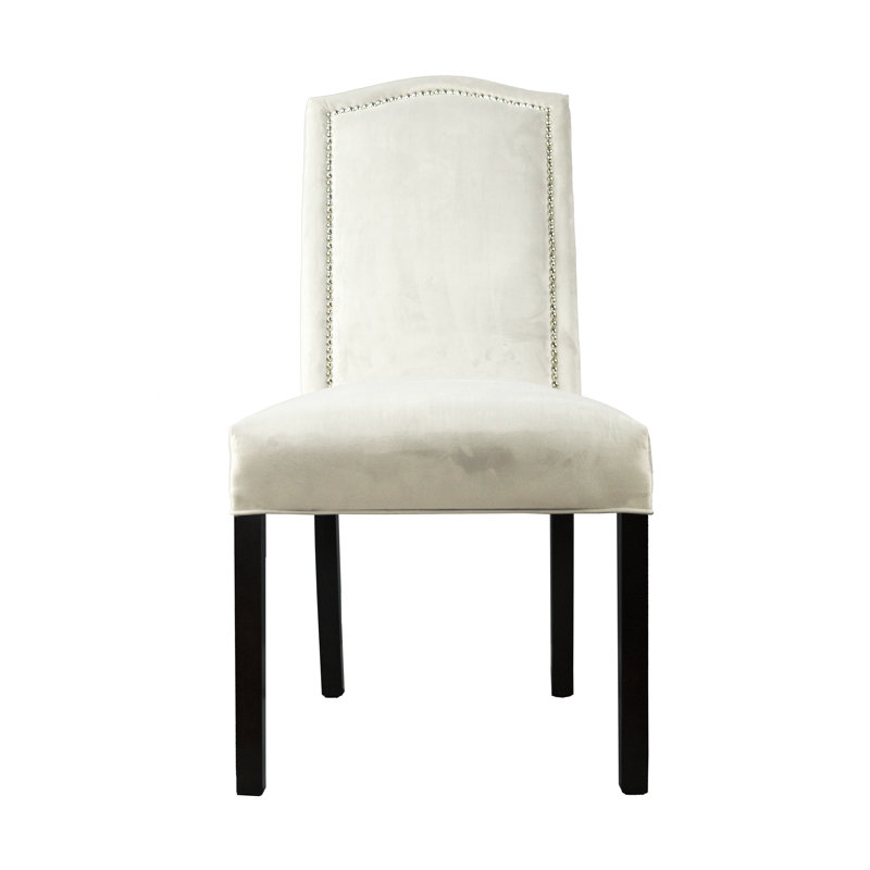 Kedarnath 17'' H Upholstered Dining Chair, Pearl White